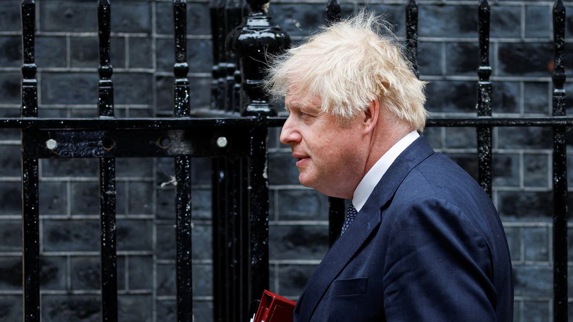 British Prime Minister Boris Johnson leaves the 10 Downing Street to take questions in parliament, in London, Britain May 25, 2022. REUTERS/John Sibley