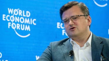 Ukrainian Foreign Minister Dmytro Kuleba gestures during a discussion at the World Economic Forum 2022 (WEF) in the Alpine resort of Davos, Switzerland May 25, 2022. REUTERS/Arnd Wiegmann