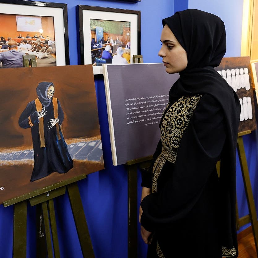 Gaza war survivor commemorates family victims of Israeli airstrike in paintings