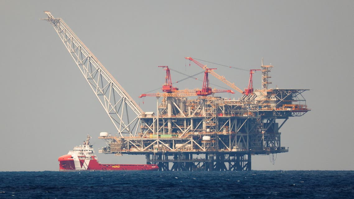 The production platform of Leviathan natural gas field is seen in the Mediterranean Sea, off the coast of Haifa, northern Israel June 9, 2021. (File photo: Reuters)