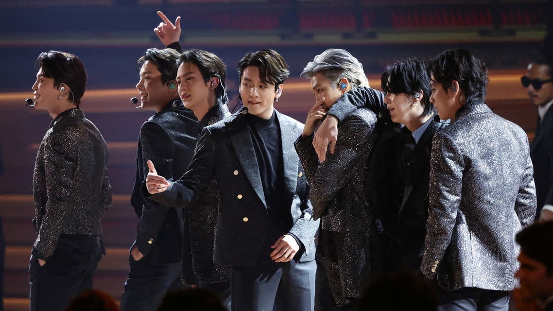 BTS perform during the 64th Annual Grammy Awards show in Las Vegas, Nevada, U.S. April 3, 2022. (File photo: Reuters)
