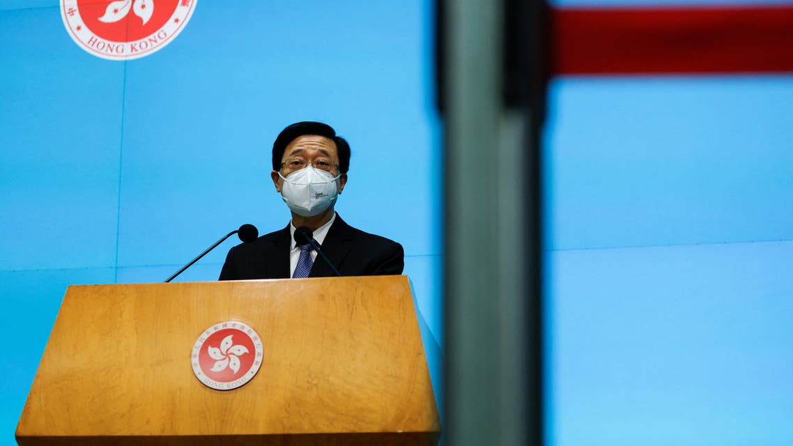 Hong Kong Chief Executive-elect John Lee speaks during a news conference, in Hong Kong, China, May 9, 2022. (File photo: Reuters)