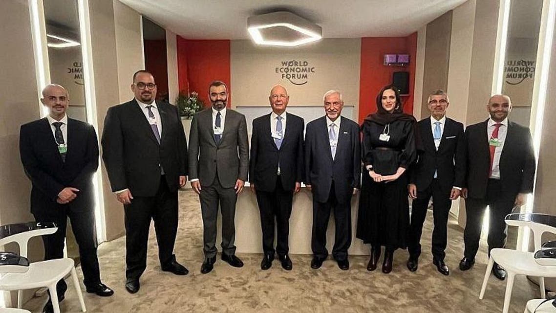 Saudi Arabia delegation at WEF 2022 in Davos, Switzerland. (SPA)