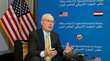 US Special Envoy for Yemen Tim Lenderking, attends an interview with Reuters in Amman, Jordan April 2, 2022. (Reuters)