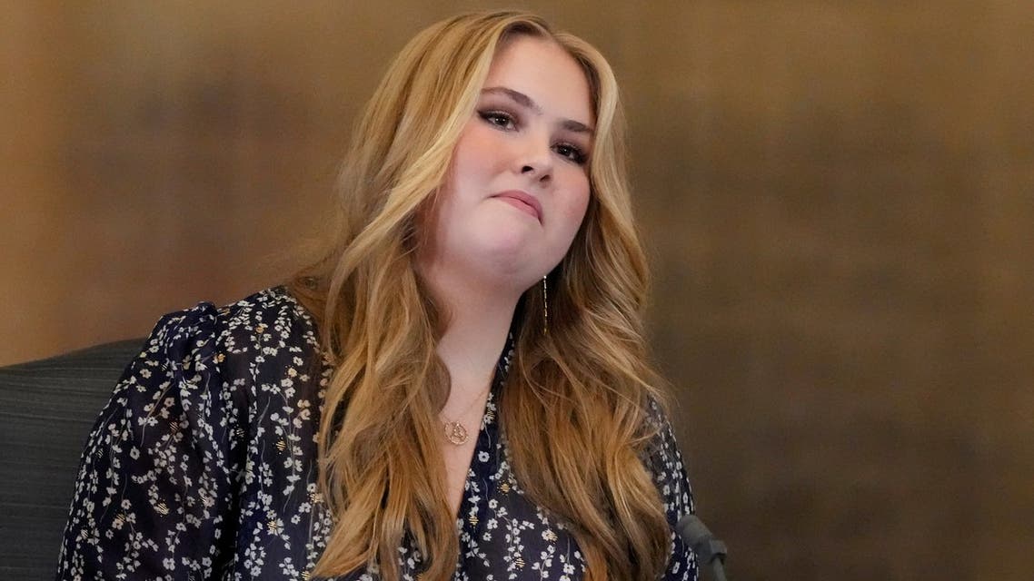 Princess Amalia, Heir to the Dutch throne, speaks as she takes an honorary seat at the Council of State, the highest government advisory body, in The Hague, Netherlands, December 8, 2021. Peter Dejong/Pool via REUTERS