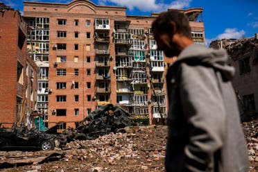 Donbass'tan yıkılan bina (AB)