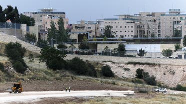 Construction site is seen near the US Consulate in Jerusalem, May 1, 2018. (Reuters)