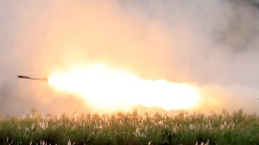 U.S. military forces fire a High Mobility Artillery Rocket System (HIMARS) rocket during the annual Philippines-US live fire amphibious landing exercise (PHIBLEX) at Crow Valley in Capas, Tarlac province, north of Manila, Philippines October 10, 2016. (Reuters)