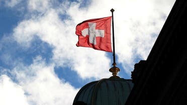 A Swiss flag is pictured on the Federal Palace (Bundeshaus) in Bern, Switzerland. (File photo: Reuters)