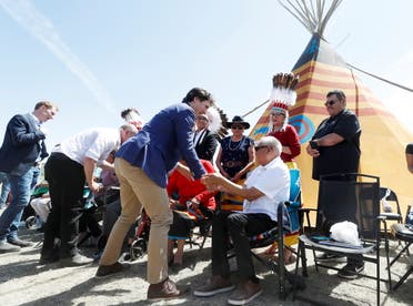 من حفل الإعلان عن توقيع الاتفاق بين الحكومة الكندية والسكان الأصليين