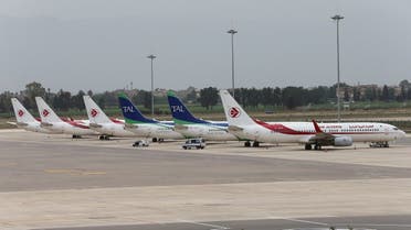 Planes sit on the tarmac at Algiers Airport, as Algeria resumed some international flights, amid the coronavirus disease (COVID-19) outbreak, Algeria June 1, 2021. (Reuters)