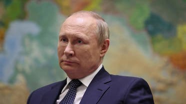 Russian President Vladimir Putin gives an interview to Rossiya-1 TV channel in Sochi, Russia June 3, 2022. (Sputnik/Mikhail Klimentyev/Kremlin via Reuters)