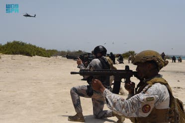 Saudi Arabia's defense forces alongside Red Sea coastal countries' own forces for the Red Wave-5 drill. (SPA)
