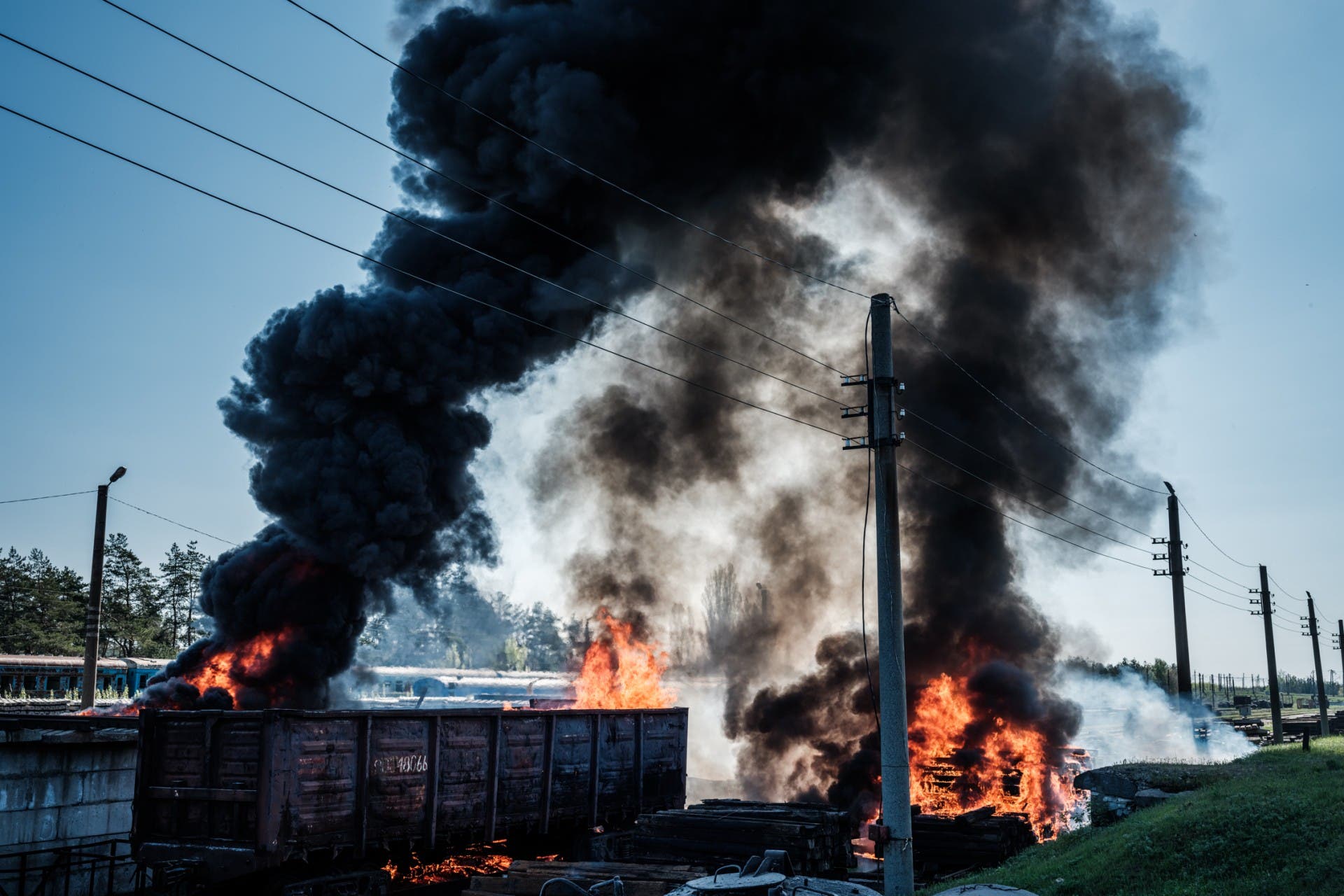 ضربات طالت السكك الحديد في كييف (أ ف ب)