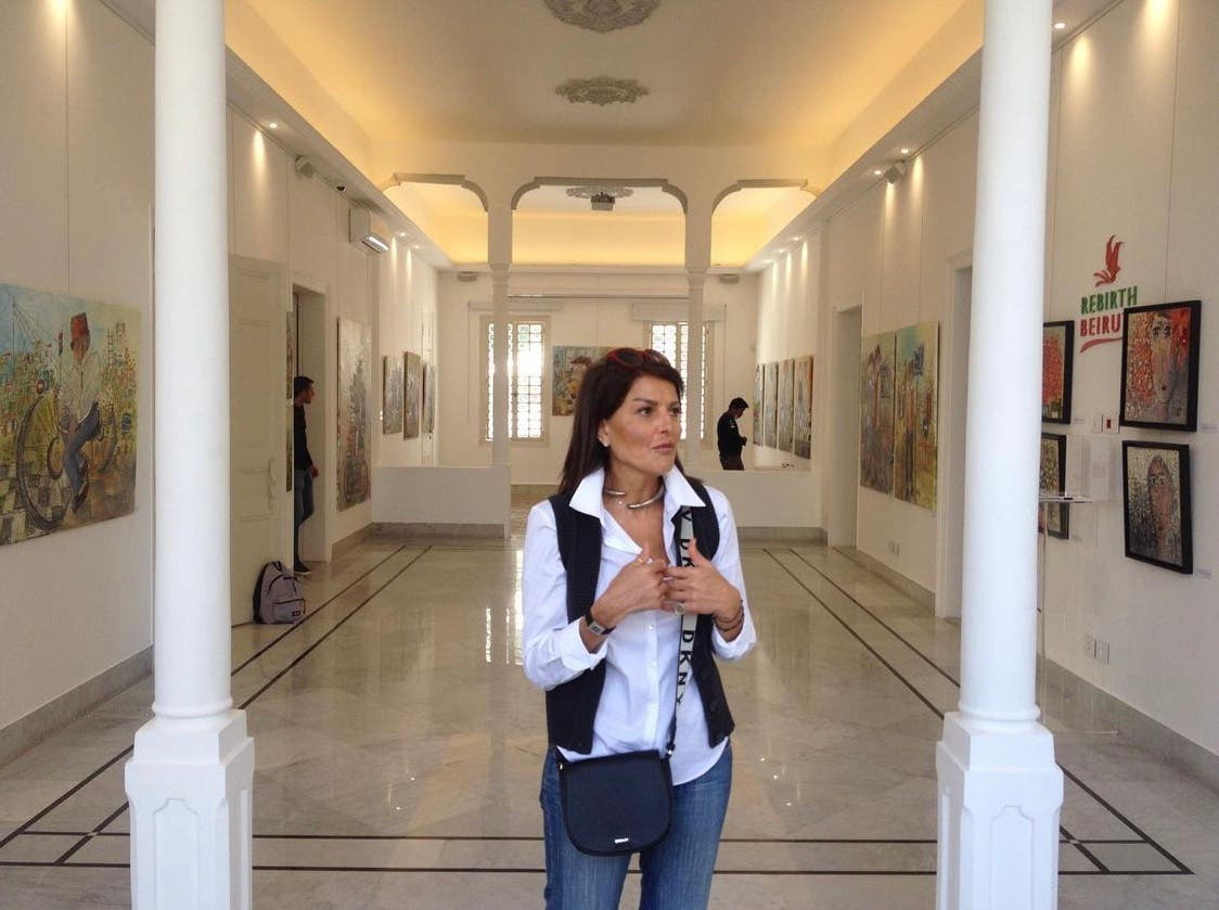 Magda Chaban At Her 'Pile O Face' Exhibition In Beirut, Lebanon.  (Supplied)