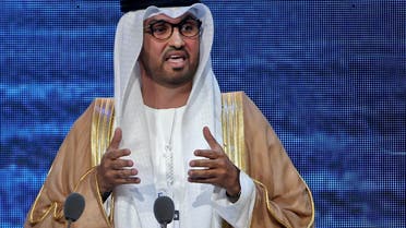UAE's Minister of State and CEO of the Abu Dhabi National Oil Company (ADNOC) Sultan ahmed al-Jaber speaks during the opening ceremony of the Abu Dhabi International Petroleum Exhibition and Conference (ADIPEC) in Abu Dhabi on November 11, 2019. (File photo: AFP)