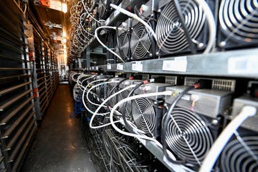 A bank of cryptocurrency miners operates at the Scrubgrass Plant in Kennerdale, Pennsylvania, US, March 8, 2022. (File photo: Reuters)