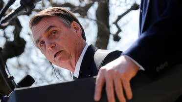 Brazilian President Jair Bolsonaro holds a joint news conference with U.S. President Donald Trump in the Rose Garden of the White House in Washington, U.S., March 19, 2019. (File photo: Reuters)