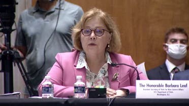 Assistant Secretary of State for Near Eastern Affairs Barbara Leaf testifies in front of the Senate Foreign Relations Committee, June 8, 2022. (Screengrab)