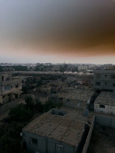 A view of the neighborhood where Laila Abudahi was raised as a child in Palestine's Rafah city. (Supplied)