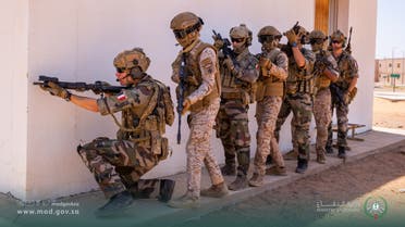 Saudi Arabian and French armed forces training together as part of Santol 2. (Ministry of Defense)