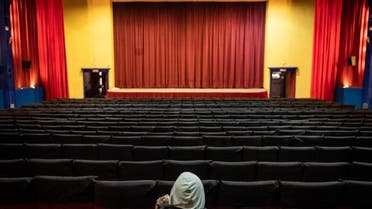 A man visits the empty Le Rif cinema in the western Moroccan city of Casablanca, on January 24, 2022. (AFP)