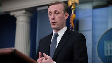 National Security Advisor Jake Sullivan at the daily media briefing at the White House in Washington, May 18, 2022. (Reuters)