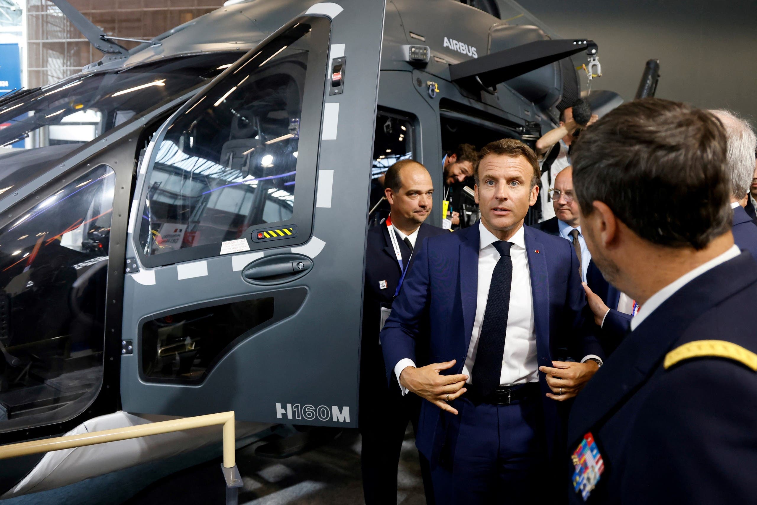 Macron at the International Defense and Land Security Industry Fair