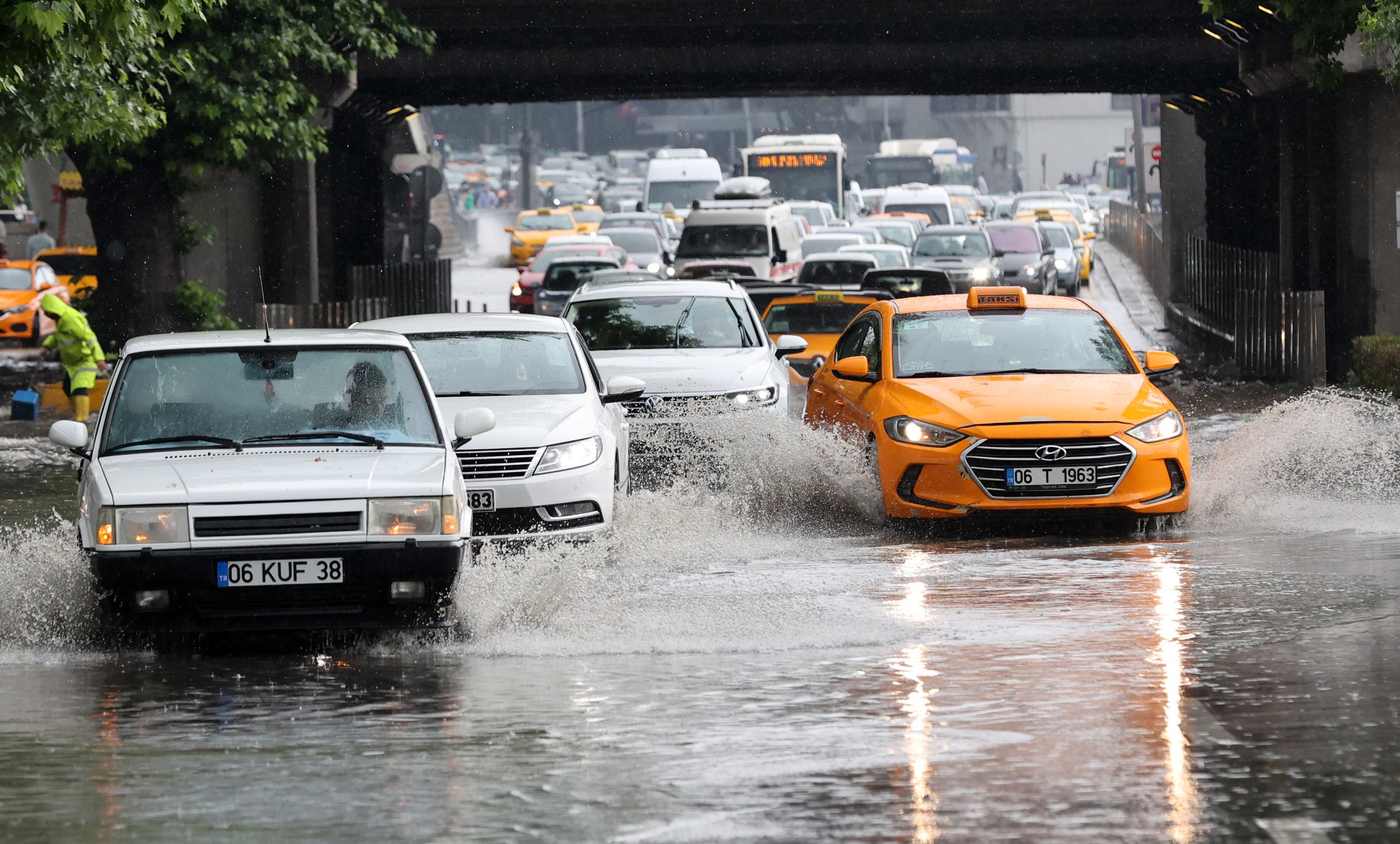 Heavy rains in Ankara caused floods
