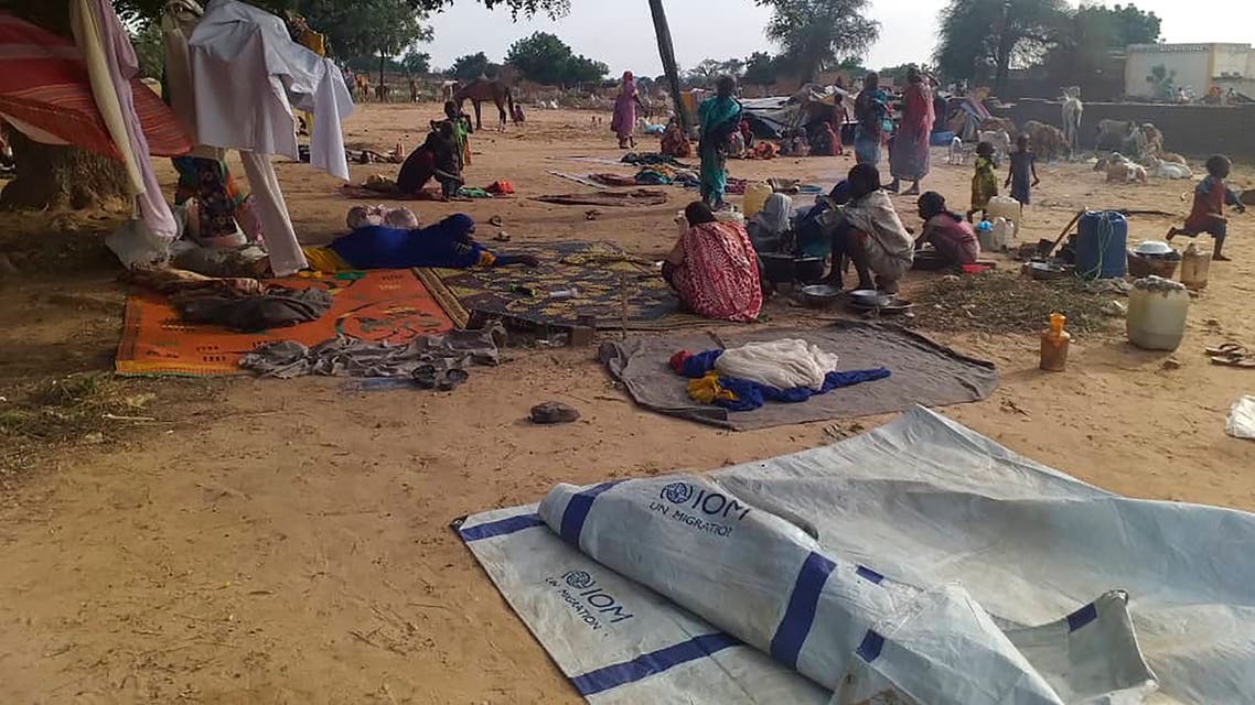 In this July 30, 2020 file photo, residents displaced from a surge of violent attacks squat on blankets and in hastily made tents in the village of Masteri in west Darfur, Sudan. (File photo: AP)