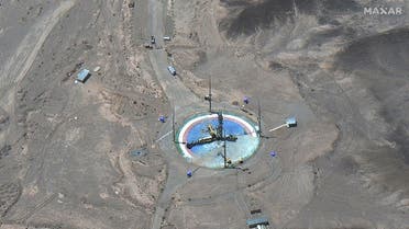 A satellite image shows an overview of activity at a launch pad of Imam Khomeini Space Center southeast of Semnan, Iran June 14, 2022. (Reuters)