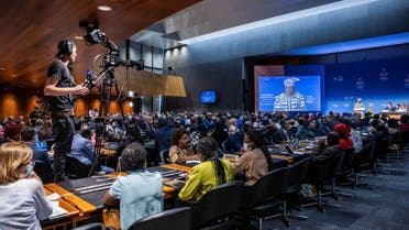 A general view of the room during the speech of Director-General of the World Trade Organisation (WTO) Ngozi Okonjo-Iweala at the opening ceremony of the 12th Ministerial Conference (MC12), at the World Trade Organization, in Geneva, Switzerland, June 12, 2022. (File Photo: Reuters)