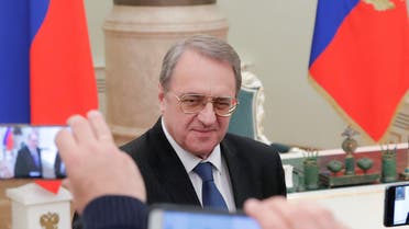 Russian Deputy Foreign Minister Mikhail Bogdanov speaks with journalists before a meeting of Russian President Vladimir Putin with Israeli Prime Minister Benjamin Netanyahu at the Kremlin in Moscow, Russia February 27, 2019. (File photo: Reuters)