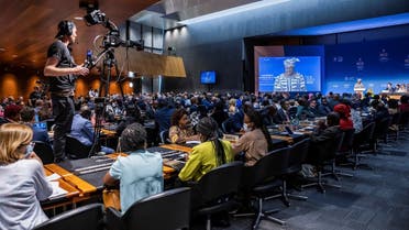 A general view of the room during the speech of Director-General of the World Trade Organisation (WTO) Ngozi Okonjo-Iweala at the opening ceremony of the 12th Ministerial Conference (MC12), at the World Trade Organization, in Geneva, Switzerland, on June 12, 2022. (Reuters)