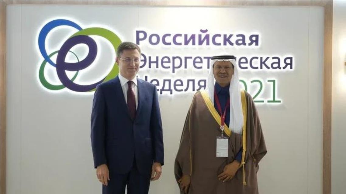 وزير الطاقة السعودي الأمير عبدالعزيز بن سلمان ونائب رئيس الوزراء الروسي إلكسندر نوفاك