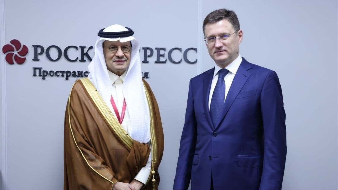 وزير الطاقة السعودي مع ألكسندر نوفاك 