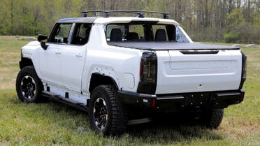 A pre-production version of the GMC Hummer electric pickup is seen in Milford, Michigan, US. (Reuters)