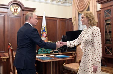لاقء بين بوتين و ماريا لفوفا-بيلوفا في مارس 2022