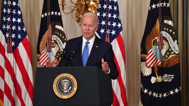 US President Joe Biden speaks at the White House on June 16, 2022. (AFP)