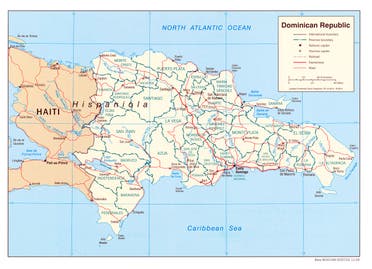 خريطة جمهورية الدومينيكان