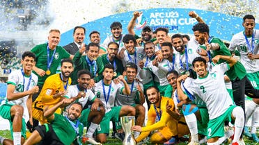 Saudi Arabia wins the 2022 AFC U-23 Asian Cup. (Twitter/@gsaksa)