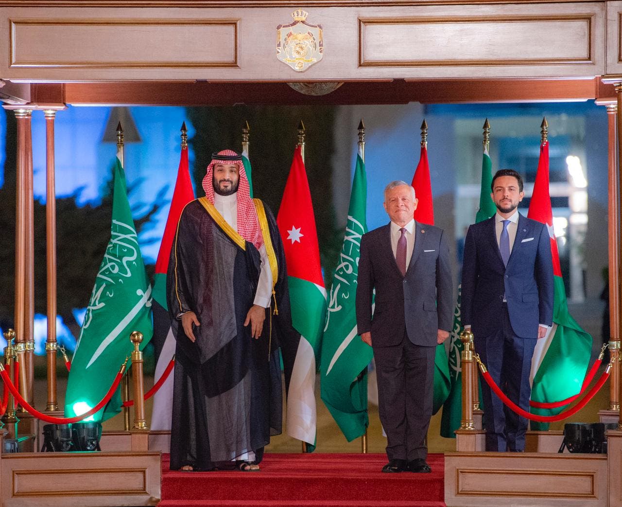 پادشاه اردن و ولی‌عهد سعودی