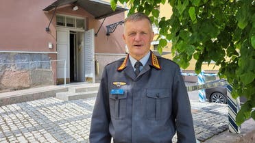 Commander of the Finnish Defence Forces, General Timo Kivinen, 62, poses for a photograph at the Defence Command headquarters in Helsinki, Finland, June 16, 2022. (Reuters)