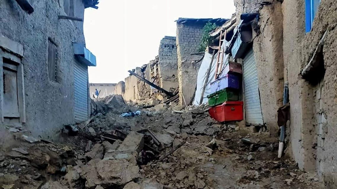 افغانستان میں زلزلے سے ہونے والی تباہی کے اثار
