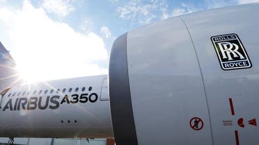 An Airbus A350 is pictured with a Rolls-Royce logo at the Airbus headquarters in Toulouse, France December 4, 2014. (File photo: Reuters)