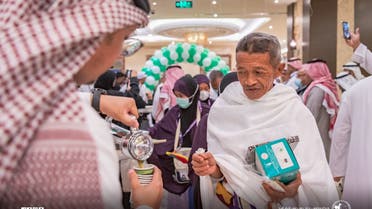 استقبال الحجاج بالقهوة السعودية