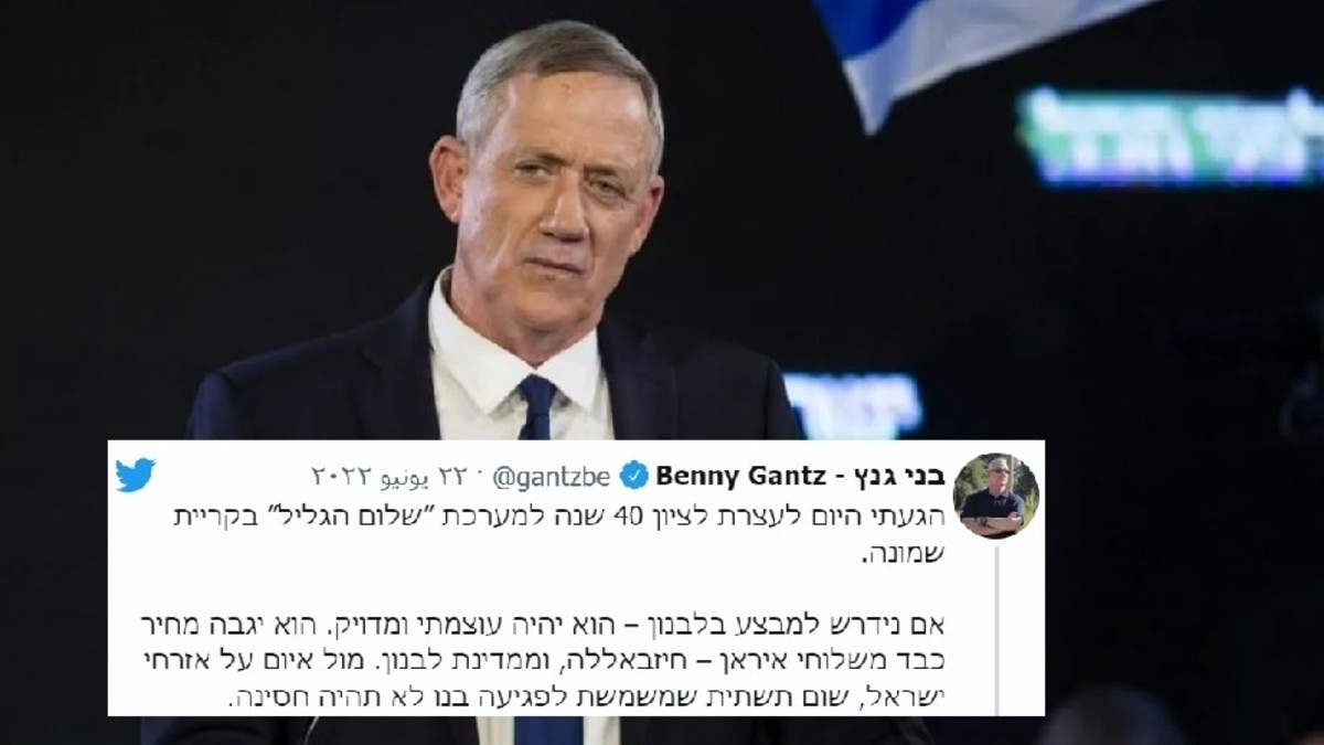 وزير الدفاع الإسرائيلي: إذا لزم الأمر سندخل إلى بيروت وصيدا وصور 