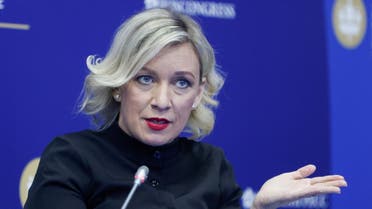 Russia's Foreign Ministry spokeswoman Maria Zakharova speaks during a session of the St. Petersburg International Economic Forum (SPIEF) in Saint Petersburg, Russia June 16, 2022. (Reuters)