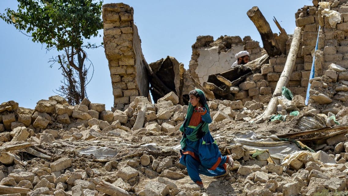 من الزلزال الذي ضرب أفغانستان (أ ف ب)
