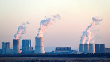 The opencast lignite mine Nochten and the coal-fired power Boxberg Power Station, operated by Lausitz Energie Bergbau AG (LEAG) company, is pictured in Nochten, Germany, March 22, 2022. (Reuters)